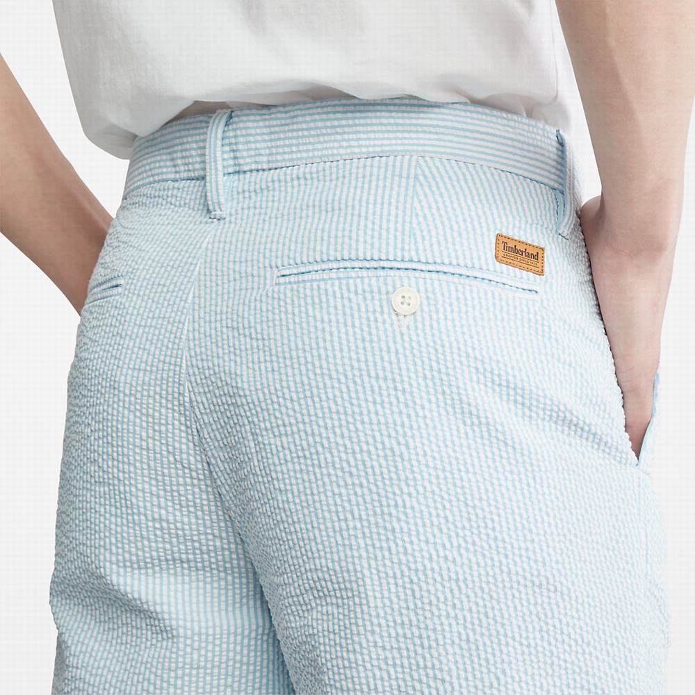 Timberland Seersucker Şort Erkek Açık Mavi | TR-7981T
