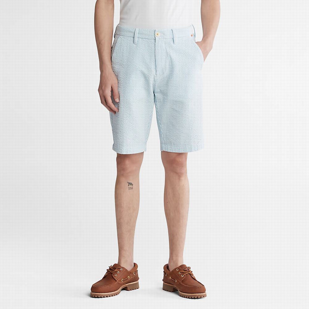 Timberland Seersucker Şort Erkek Açık Mavi | TR-7981T