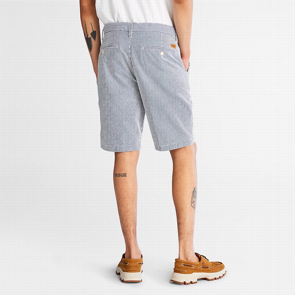 Timberland Seersucker Şort Erkek Mavi | TR-8042P