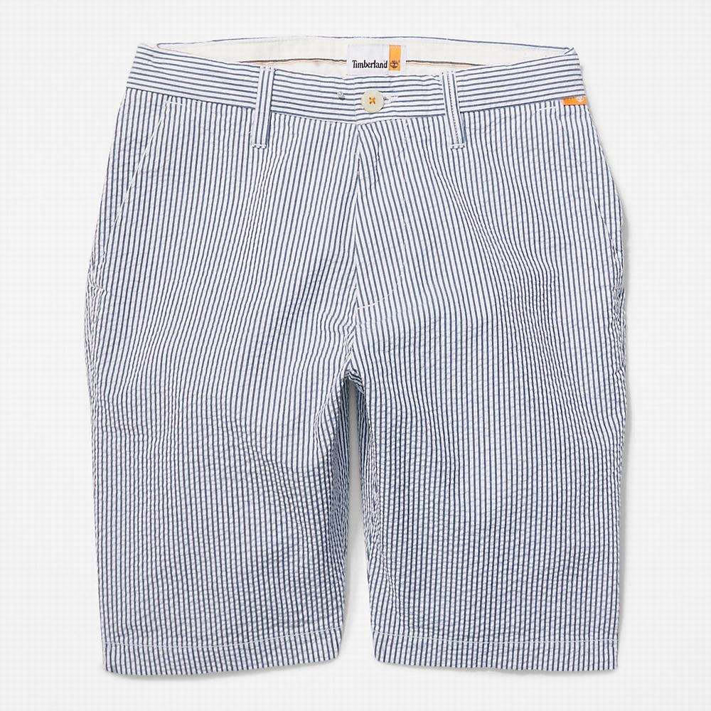 Timberland Seersucker Şort Erkek Mavi | TR-8042P