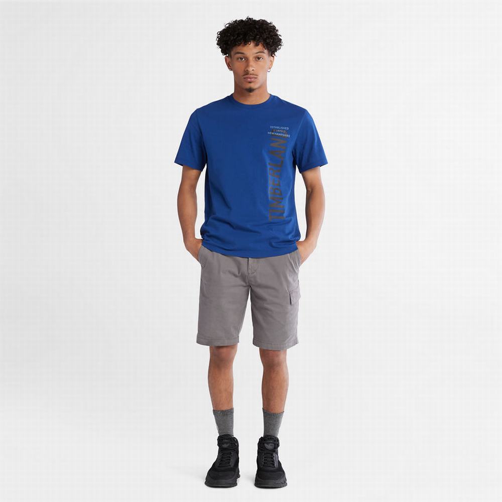 Timberland Side-logo Tişört Erkek Koyu Mavi | TR-1674V