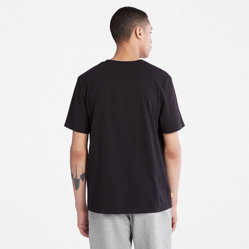 Timberland Side-logo Tişört Erkek Siyah | TR-2317N