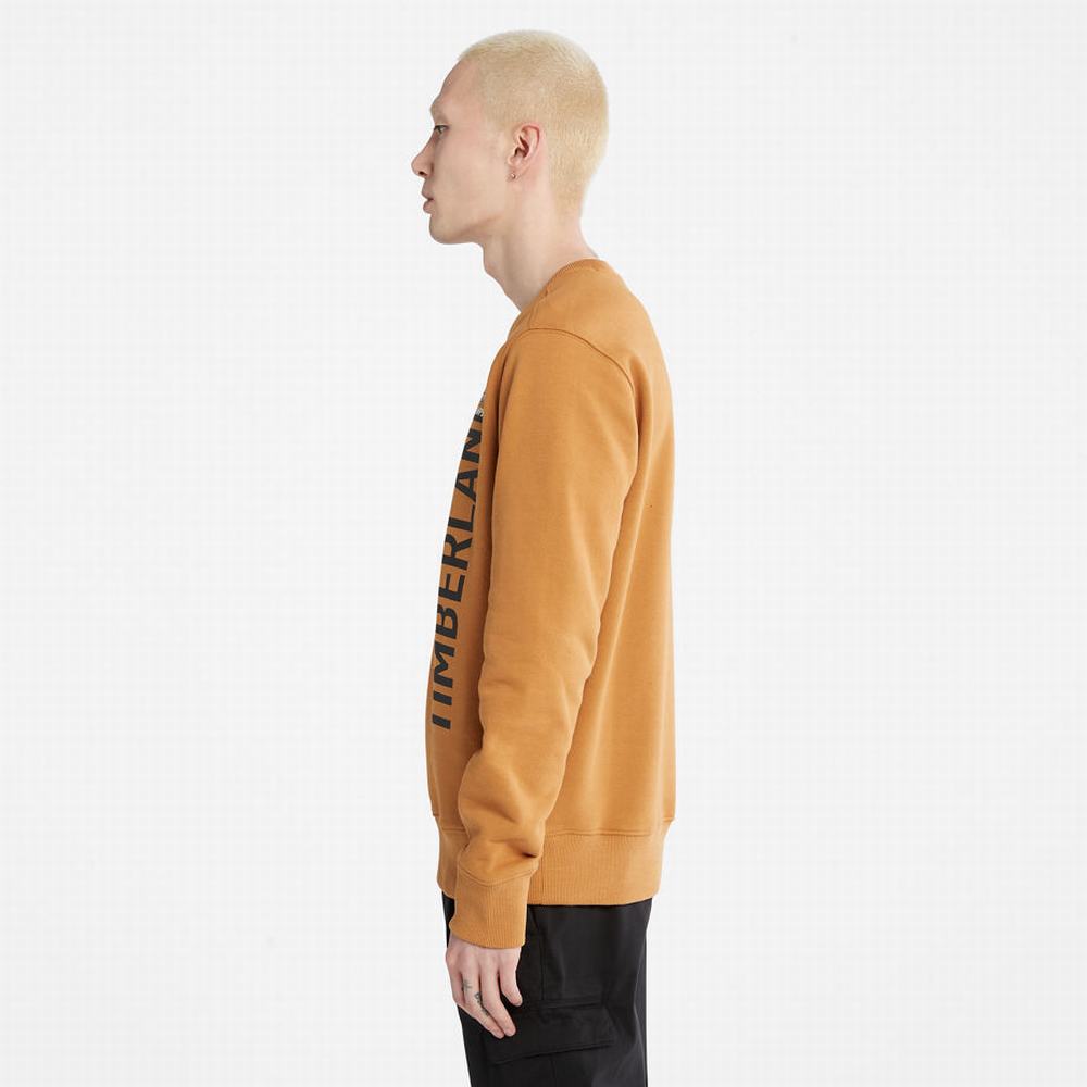 Timberland Side-logo Tişörtü Erkek Açık Kahverengi | TR-1386X