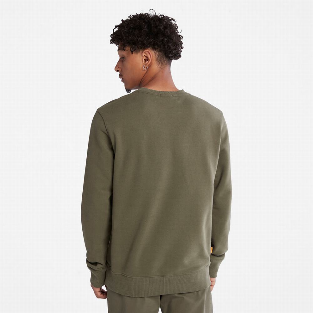 Timberland Side-logo Tişörtü Erkek Koyu Yeşil | TR-9574C