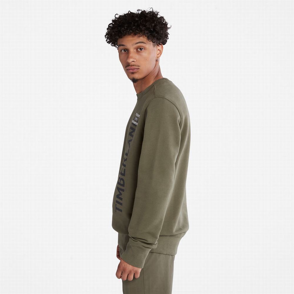 Timberland Side-logo Tişörtü Erkek Koyu Yeşil | TR-9574C
