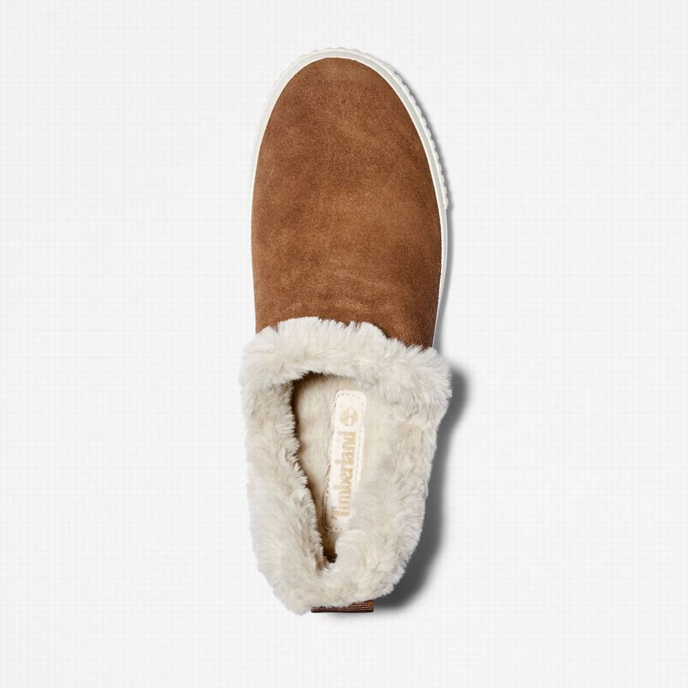 Timberland Skyla Bay Warm Astar Slip-On Kışlık Bot Kadın Kahverengi | TR-1639G