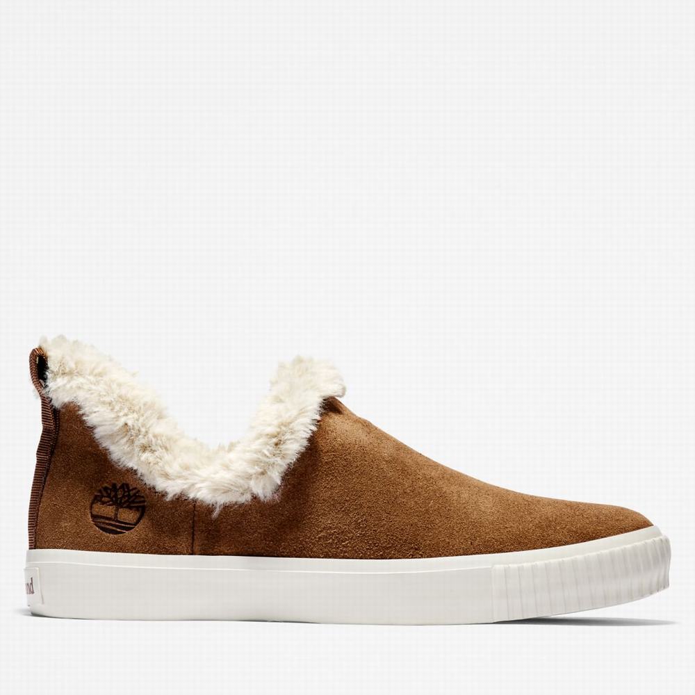 Timberland Skyla Bay Warm Astar Slip-On Kışlık Bot Kadın Kahverengi | TR-1639G
