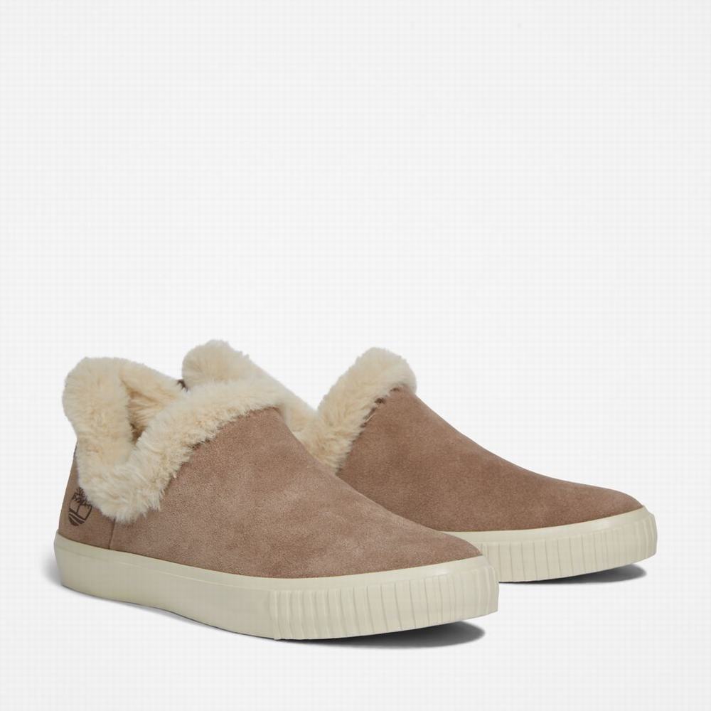 Timberland Skyla Bay Warm Astar Slip-Ons Kışlık Bot Kadın Açık Kahverengi | TR-4231F