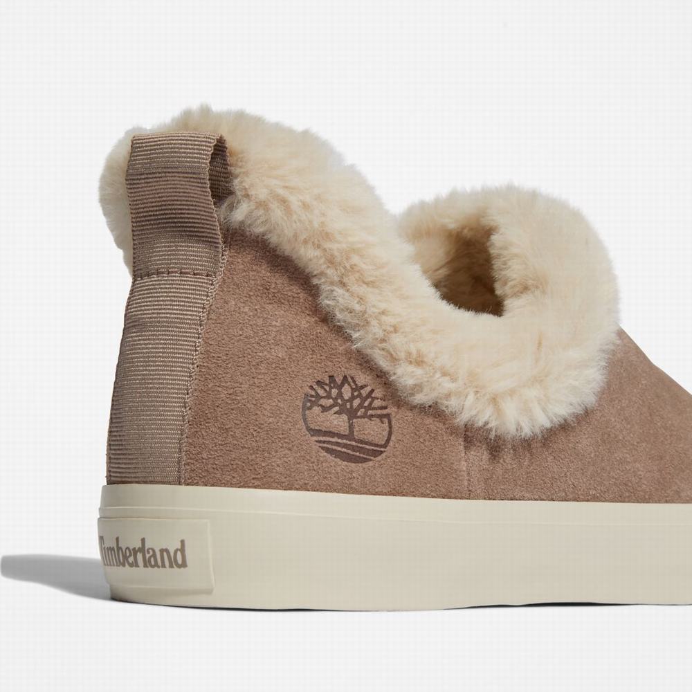 Timberland Skyla Bay Warm Astar Slip-Ons Kışlık Bot Kadın Açık Kahverengi | TR-4231F