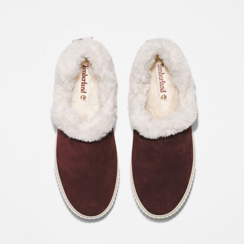 Timberland Skyla Bay Warm-Astar Slip-Ons Kışlık Bot Kadın Bordo | TR-5024D