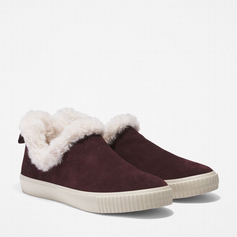Timberland Skyla Bay Warm-Astar Slip-Ons Kışlık Bot Kadın Bordo | TR-5024D