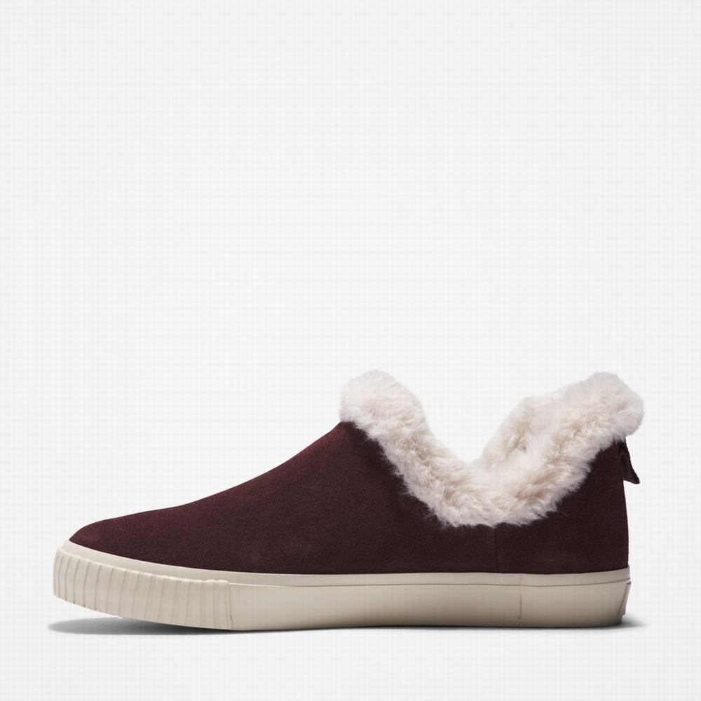 Timberland Skyla Bay Warm-Astar Slip-Ons Kışlık Bot Kadın Bordo | TR-5024D