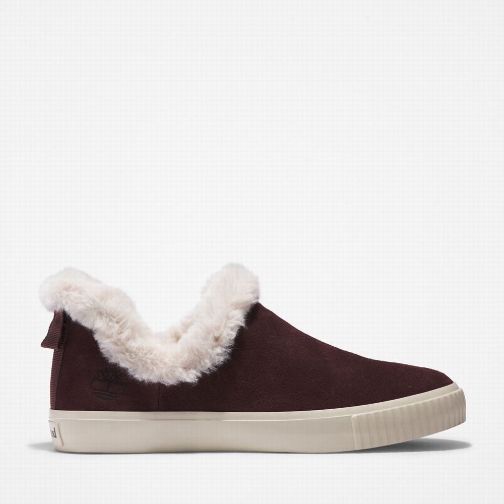 Timberland Skyla Bay Warm-Astar Slip-Ons Kışlık Bot Kadın Bordo | TR-5024D