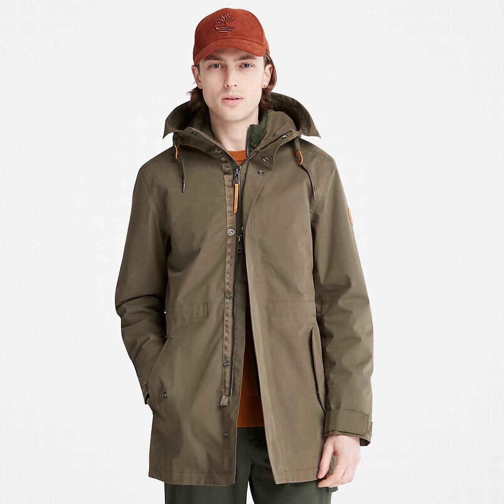 Timberland Snowdon Peak 3-in-1 Waterproof Parka Ceketler Erkek Yeşil | TR-3549G