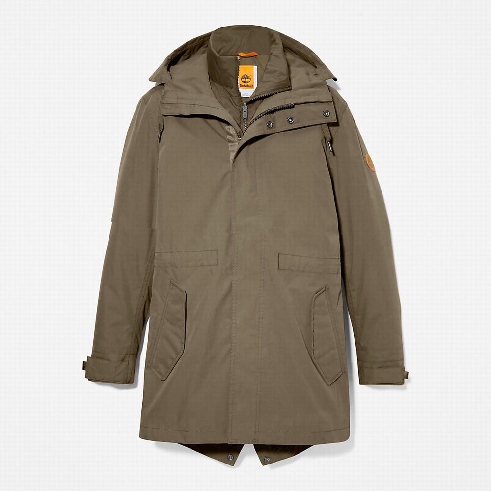 Timberland Snowdon Peak 3-in-1 Waterproof Parka Ceketler Erkek Yeşil | TR-3549G