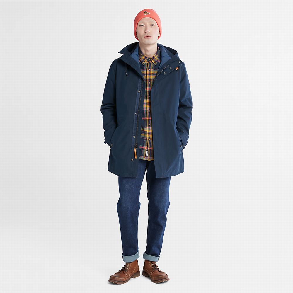 Timberland Snowdon Peak 3-in-1 Waterproof Parka Ceketler Erkek Lacivert | TR-9765F