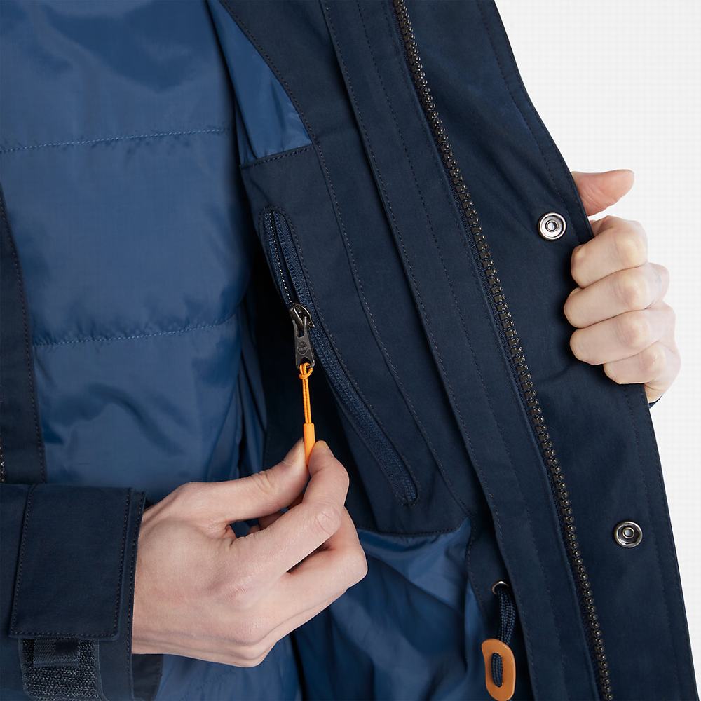 Timberland Snowdon Peak 3-in-1 Waterproof Parka Ceketler Erkek Lacivert | TR-9765F