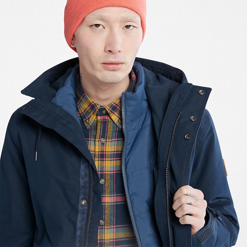 Timberland Snowdon Peak 3-in-1 Waterproof Parka Ceketler Erkek Lacivert | TR-9765F