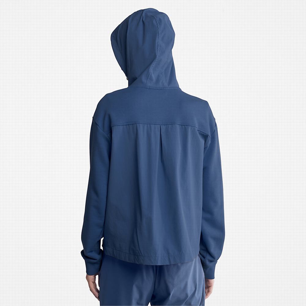 Timberland Solid-colour Kapüşonlu Sweatshirt Kadın Koyu Mavi | TR-0819G