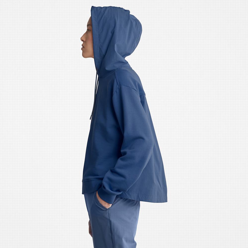 Timberland Solid-colour Kapüşonlu Sweatshirt Kadın Koyu Mavi | TR-0819G