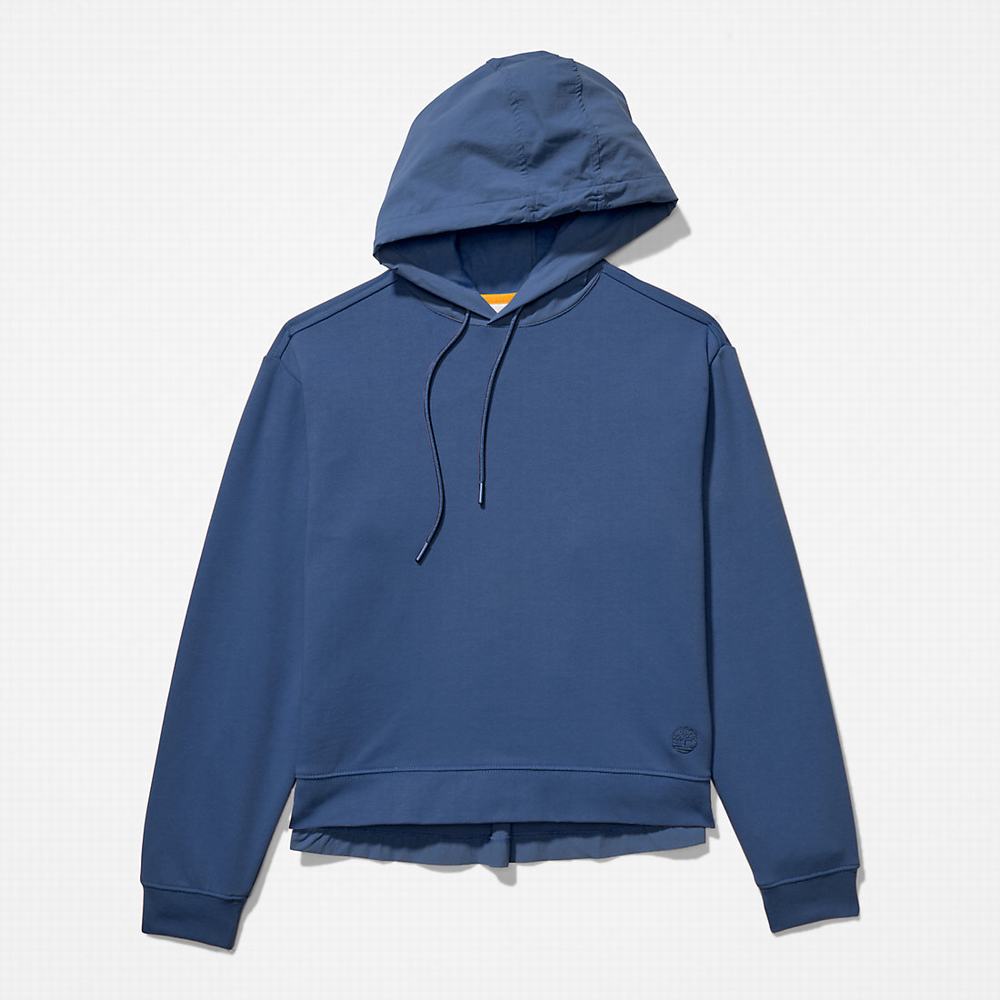 Timberland Solid-colour Kapüşonlu Sweatshirt Kadın Koyu Mavi | TR-0819G
