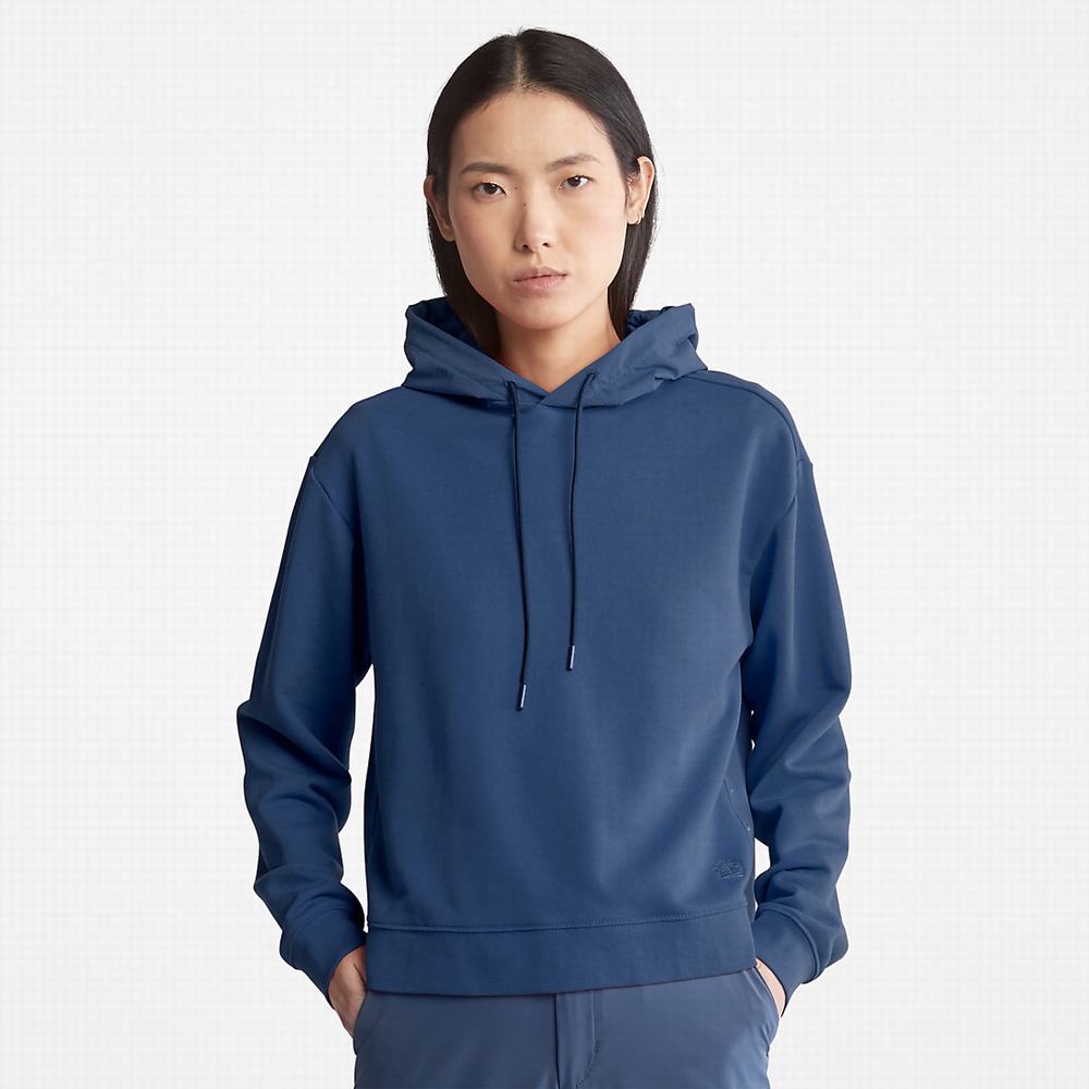 Timberland Solid-colour Kapüşonlu Sweatshirt Kadın Koyu Mavi | TR-0819G