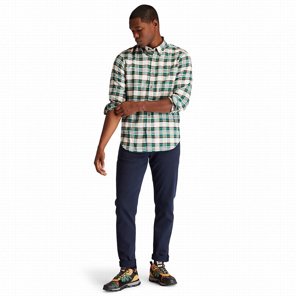 Timberland SolucellAir™ Tartan Gömlek Erkek Yeşil | TR-0951D