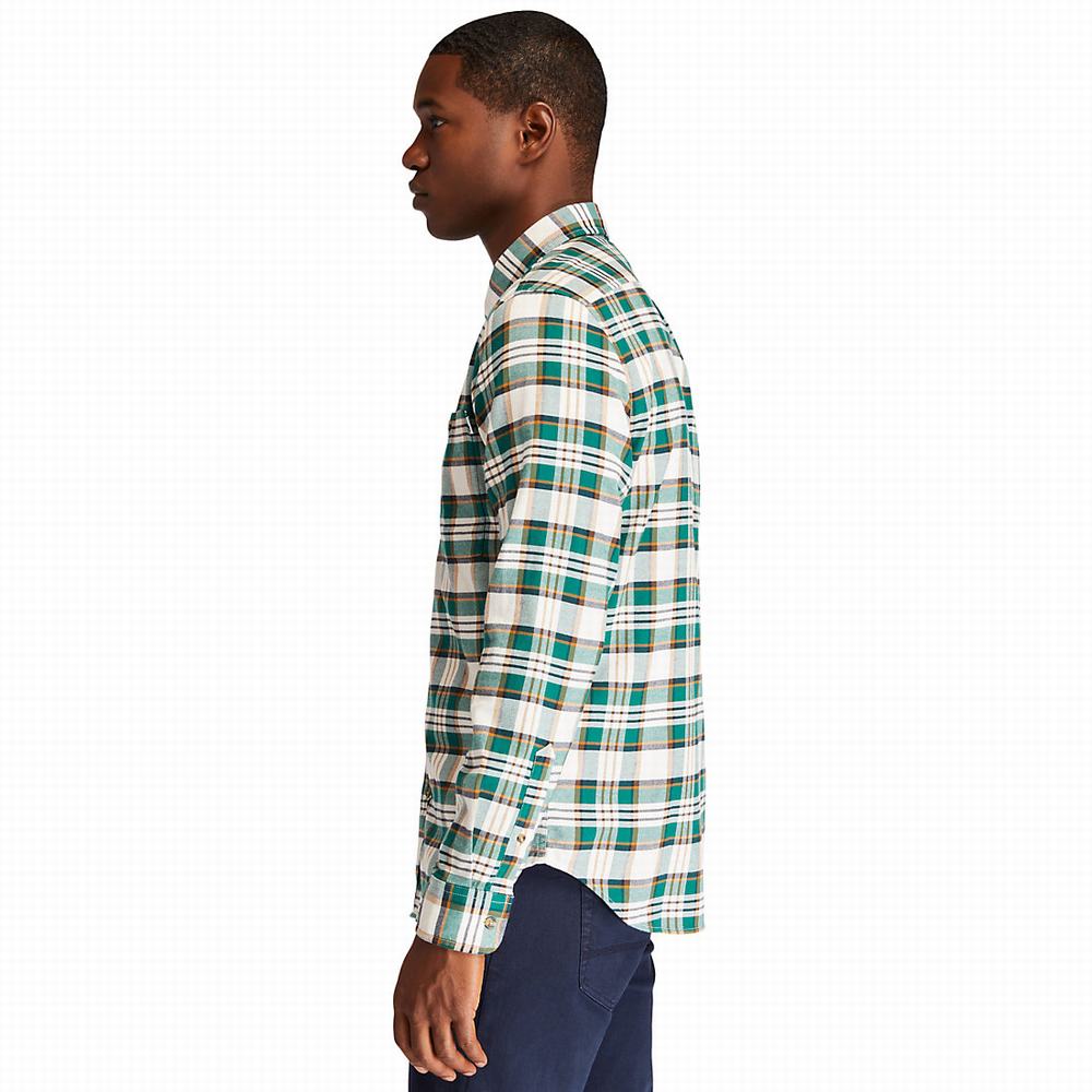 Timberland SolucellAir™ Tartan Gömlek Erkek Yeşil | TR-0951D