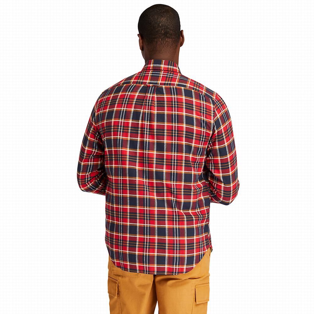 Timberland SolucellAir™ Tartan Gömlek Erkek Kırmızı | TR-1472S