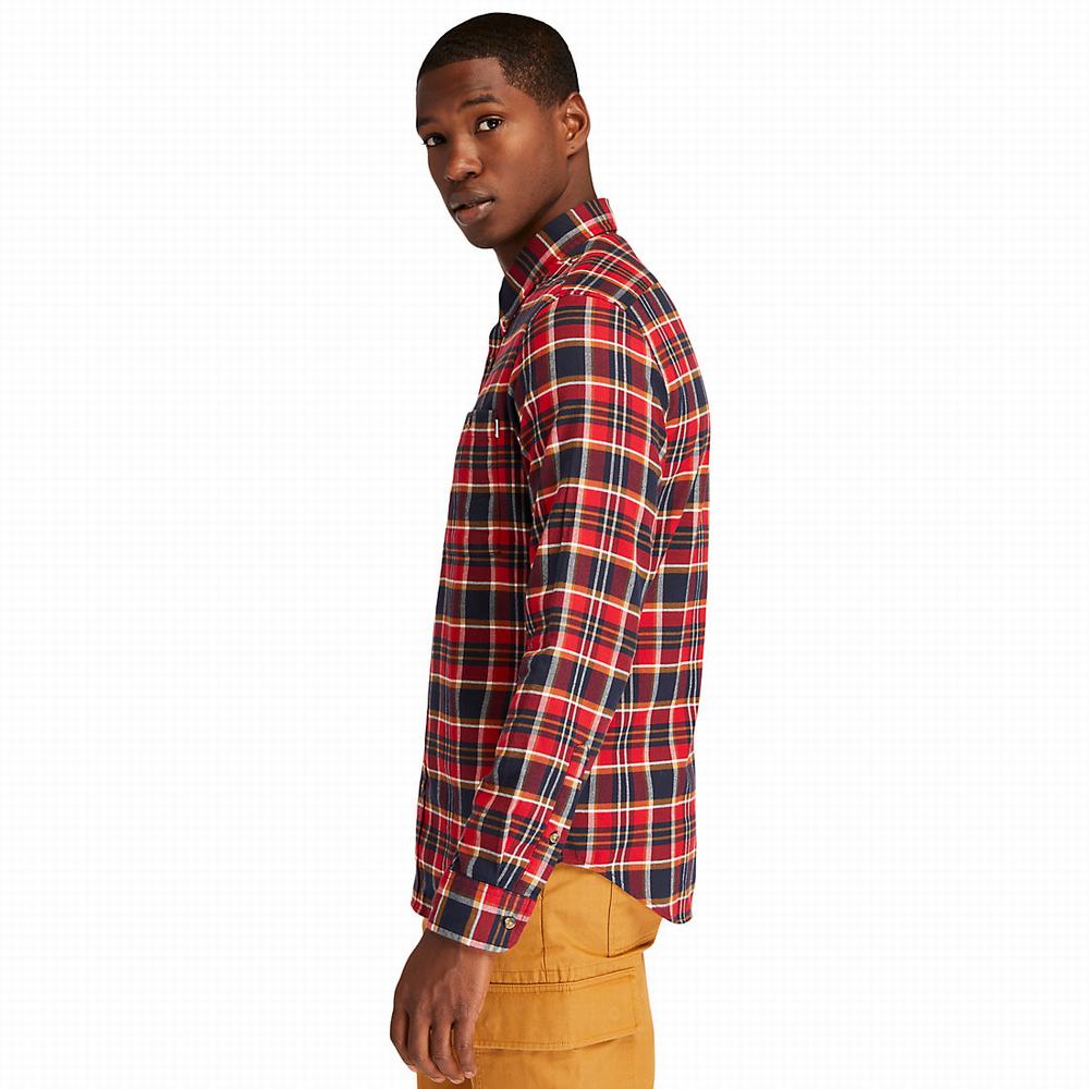 Timberland SolucellAir™ Tartan Gömlek Erkek Kırmızı | TR-1472S
