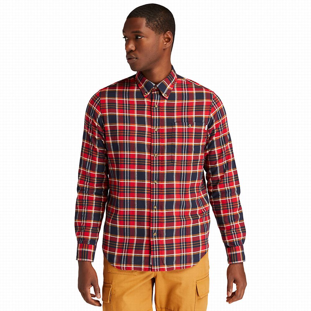 Timberland SolucellAir™ Tartan Gömlek Erkek Kırmızı | TR-1472S