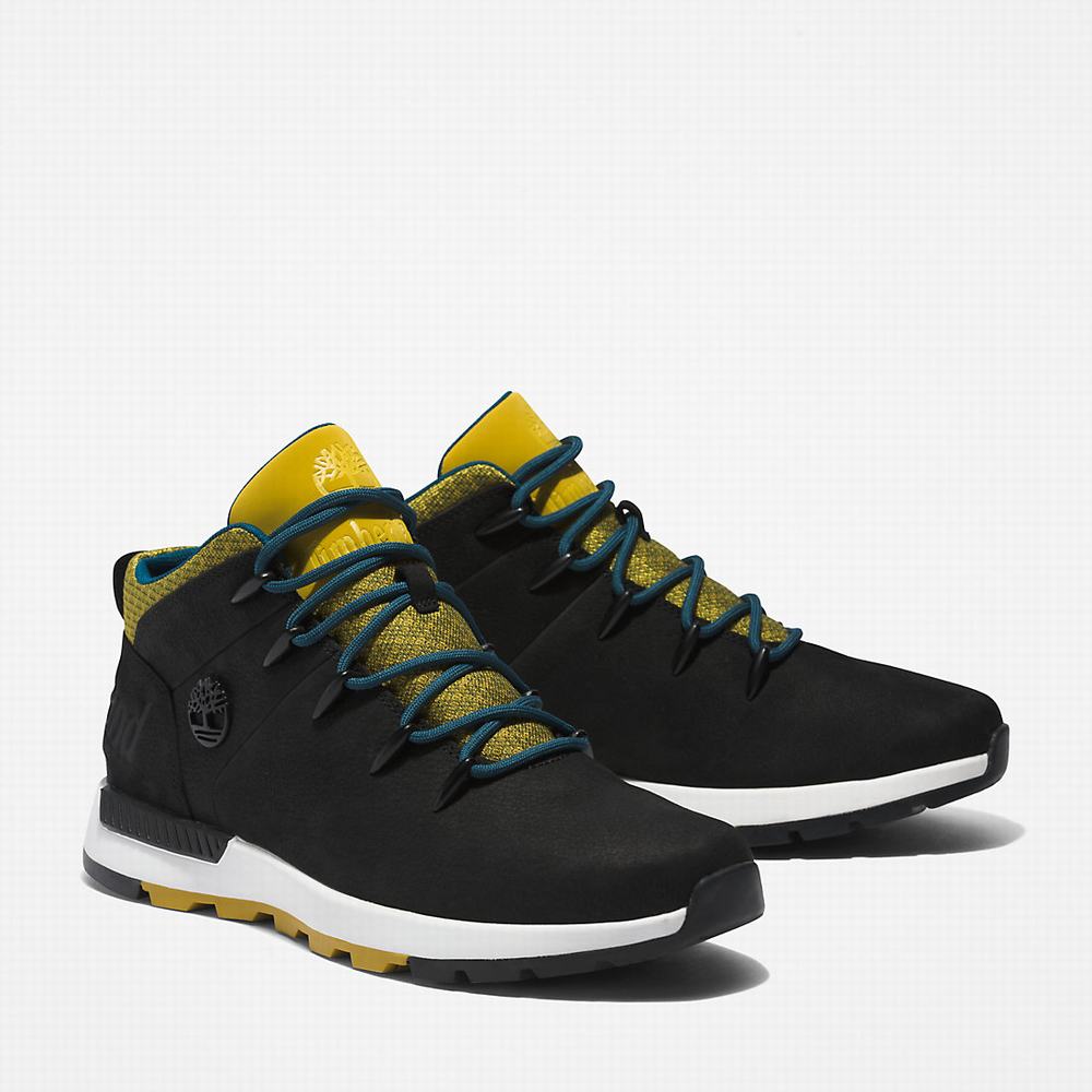 Timberland Sprint Trekker Mid Yürüyüş Botu Erkek Siyah Sarı | TR-0943L