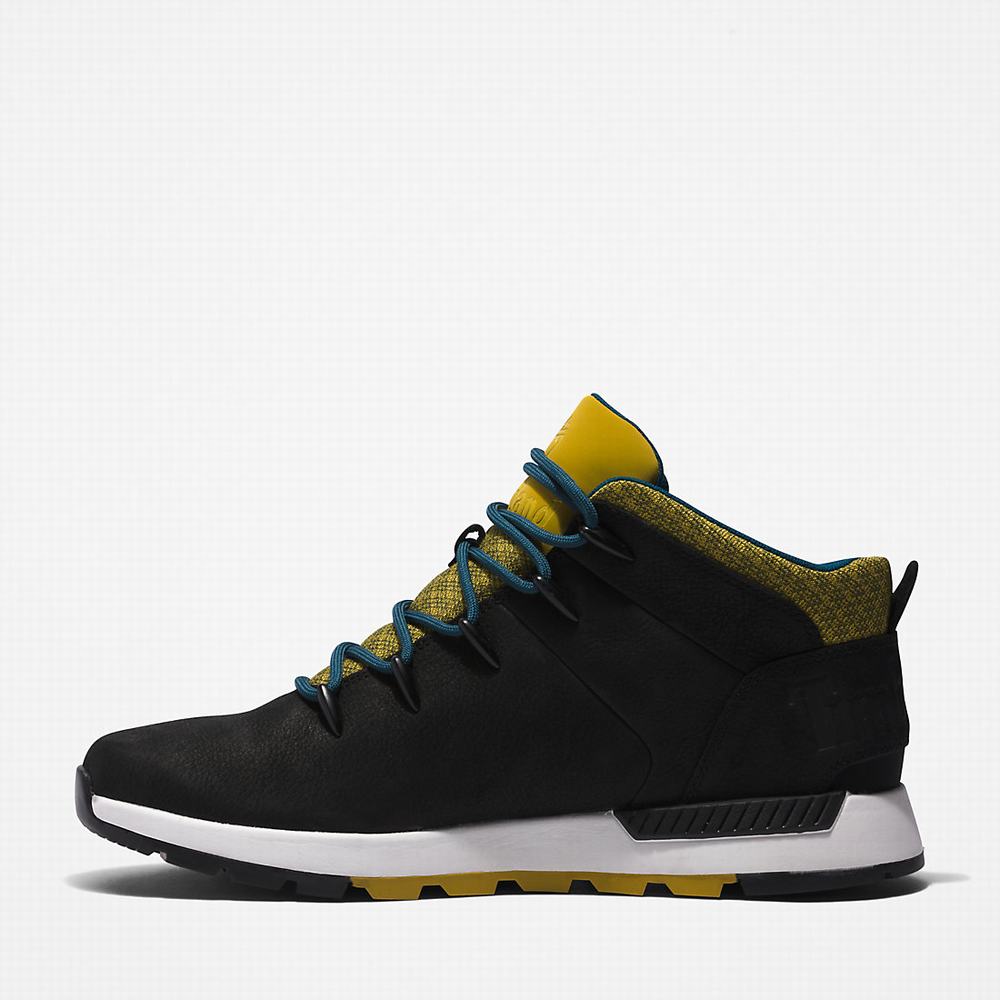 Timberland Sprint Trekker Mid Yürüyüş Botu Erkek Siyah Sarı | TR-0943L