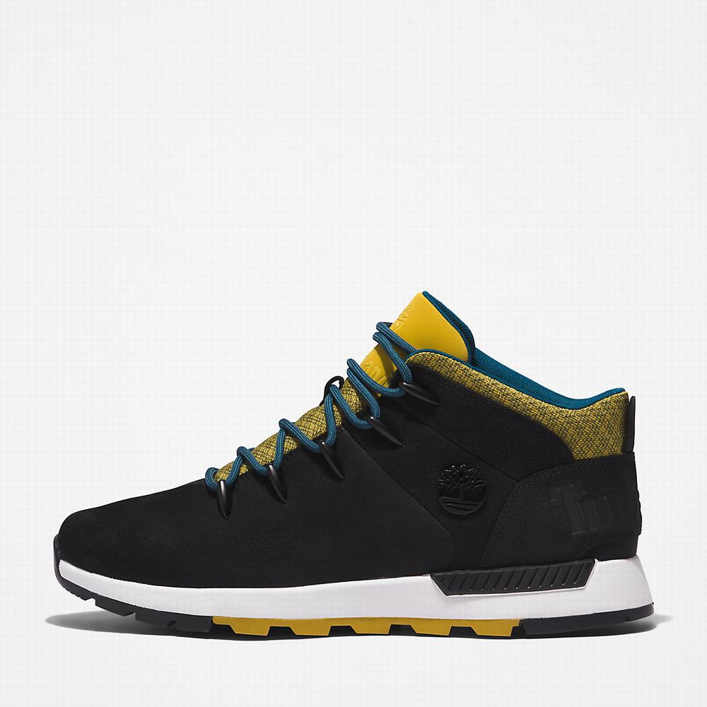 Timberland Sprint Trekker Mid Yürüyüş Botu Erkek Siyah Sarı | TR-0943L