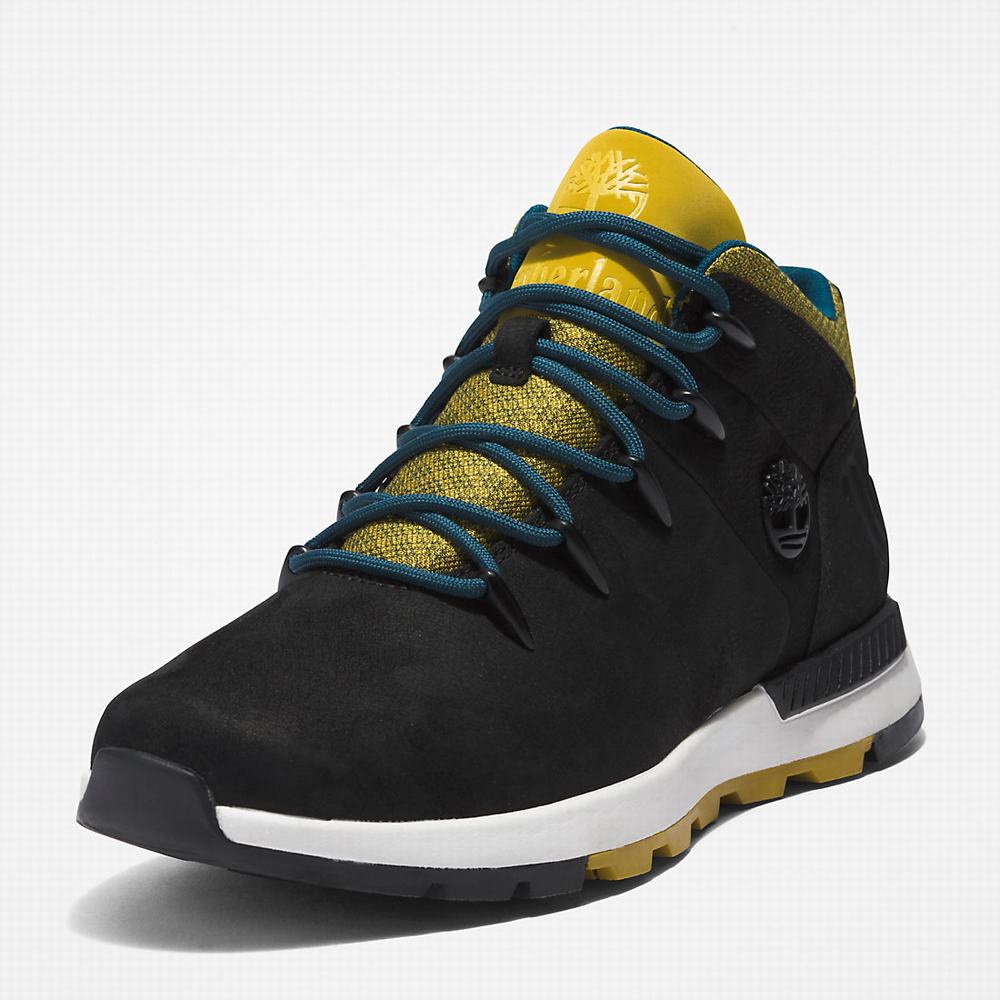 Timberland Sprint Trekker Mid Yürüyüş Botu Erkek Siyah Sarı | TR-0943L