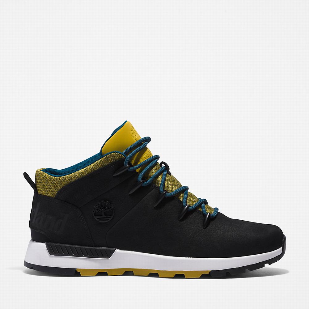Timberland Sprint Trekker Mid Yürüyüş Botu Erkek Siyah Sarı | TR-0943L