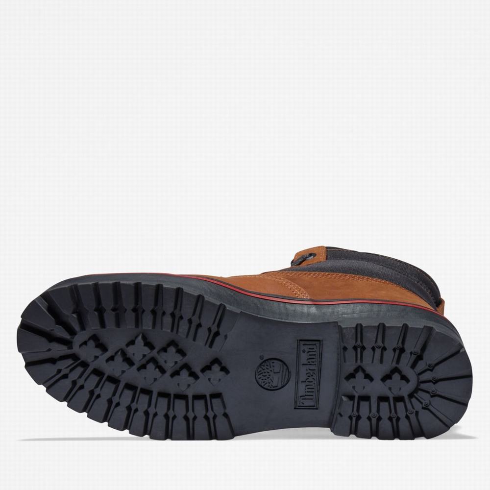Timberland Spruce Mountain Waterproof Warm-Astar Kışlık Bot Erkek Koyu Kahverengi Siyah | TR-6379F