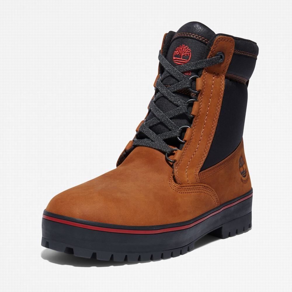 Timberland Spruce Mountain Waterproof Warm-Astar Kışlık Bot Erkek Koyu Kahverengi Siyah | TR-6379F