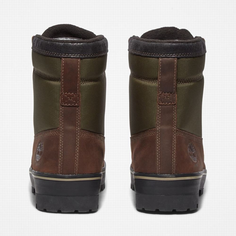 Timberland Spruce Mountain Waterproof Warm-Astar Kışlık Bot Erkek Koyu Kahverengi | TR-8740H