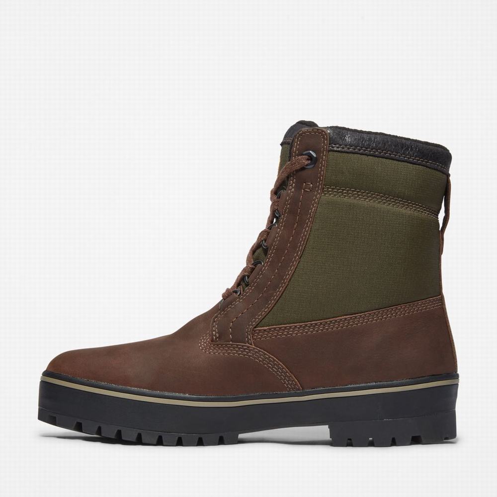 Timberland Spruce Mountain Waterproof Warm-Astar Kışlık Bot Erkek Koyu Kahverengi | TR-8740H