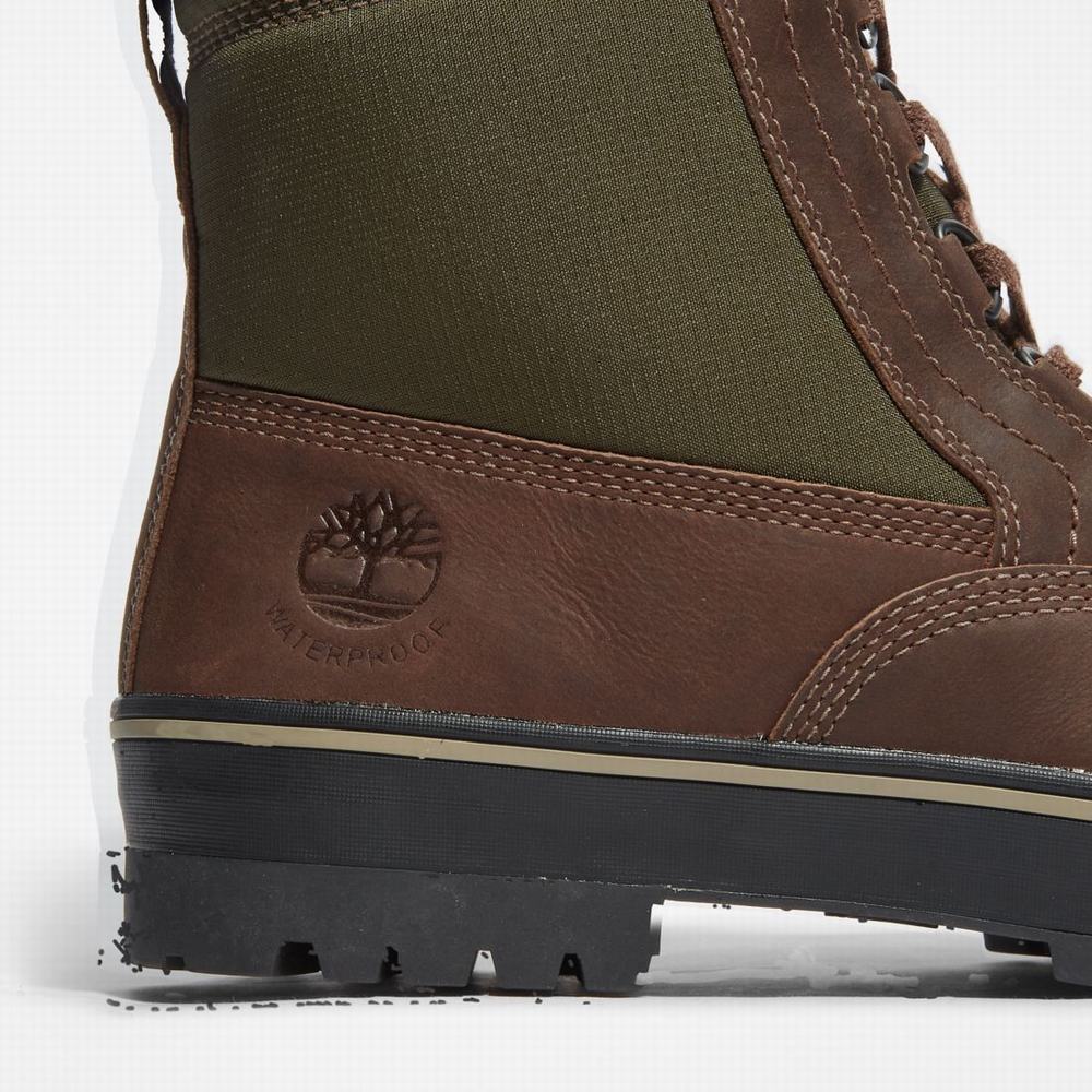 Timberland Spruce Mountain Waterproof Warm-Astar Kışlık Bot Erkek Koyu Kahverengi | TR-8740H