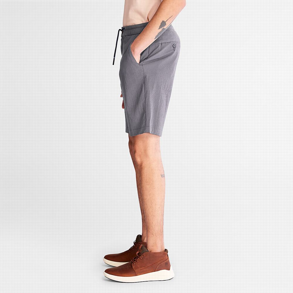 Timberland Squam Lake Seersucker Şort Erkek Koyu Gri | TR-8604C