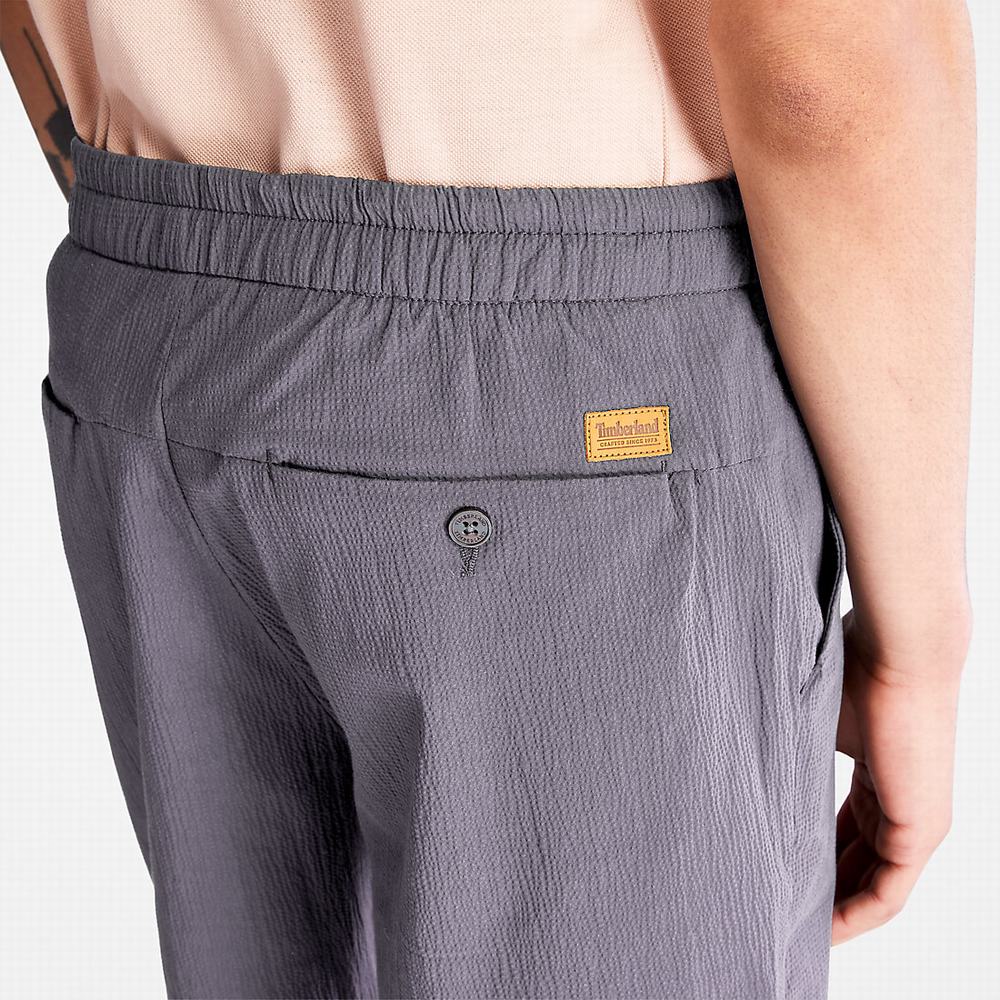 Timberland Squam Lake Seersucker Şort Erkek Koyu Gri | TR-8604C