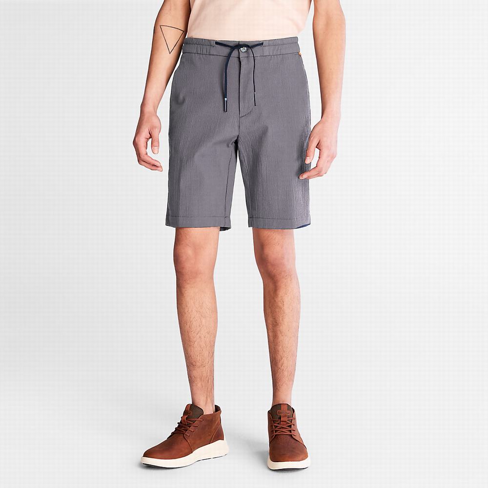 Timberland Squam Lake Seersucker Şort Erkek Koyu Gri | TR-8604C