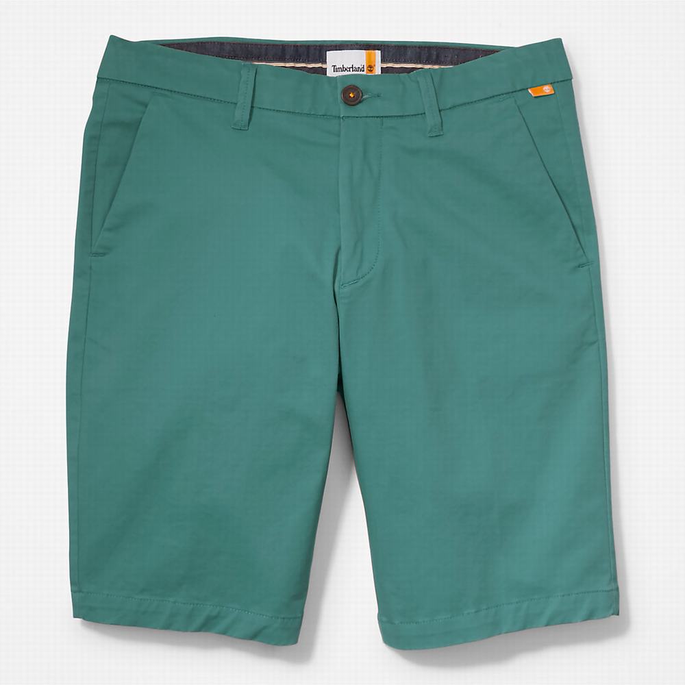 Timberland Squam Lake Stretch Chino Şort Erkek Yeşil | TR-1645R