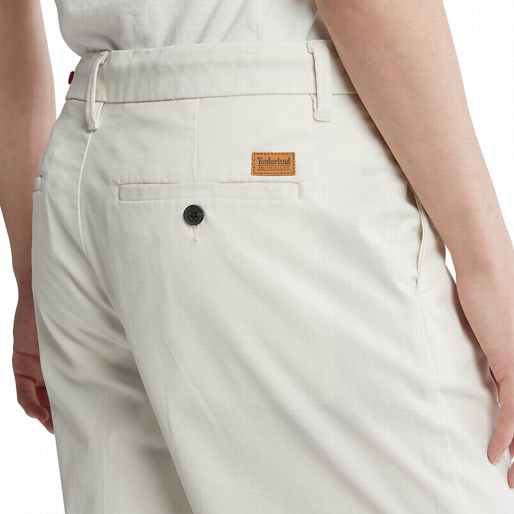 Timberland Squam Lake Stretch Chino Şort Erkek Beyaz | TR-4038Q