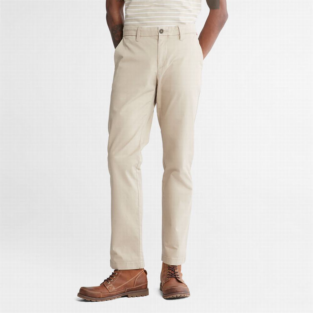 Timberland Squam Lake Stretch Chinos Pantolon Erkek Bej Rengi | TR-3174X