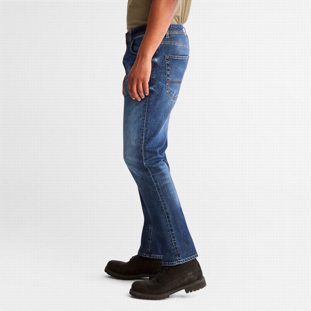 Timberland Squam Lake Stretch Denim Kot Pantolon Erkek Indigo | TR-4679P