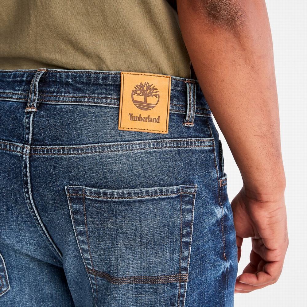 Timberland Squam Lake Stretch Denim Kot Pantolon Erkek Indigo | TR-4679P