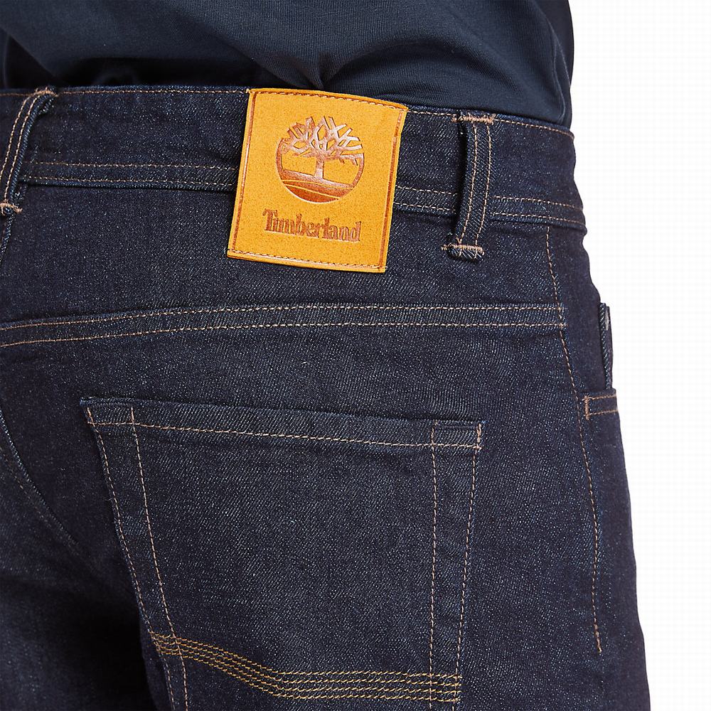 Timberland Squam Lake Stretch Kot Pantolon Erkek Indigo | TR-8196Z